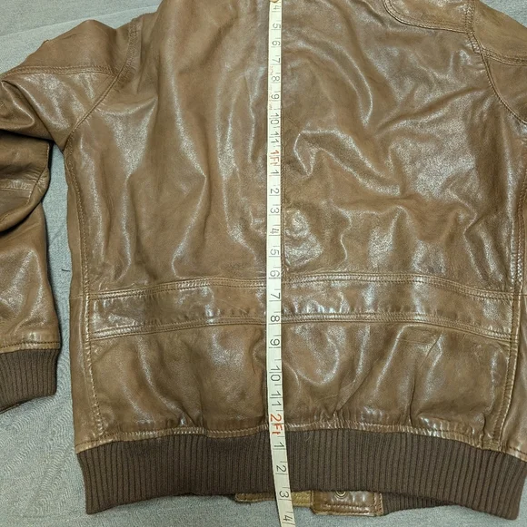Massimo Dutti Men's Premium Brown Leather Jacket - Picture 13 of 13